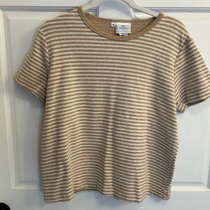 Women's Hot Cotton by Marc Ware T-Shirt, and Hoodie set Size M, Tan & White